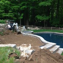 Photo of pool being constructed