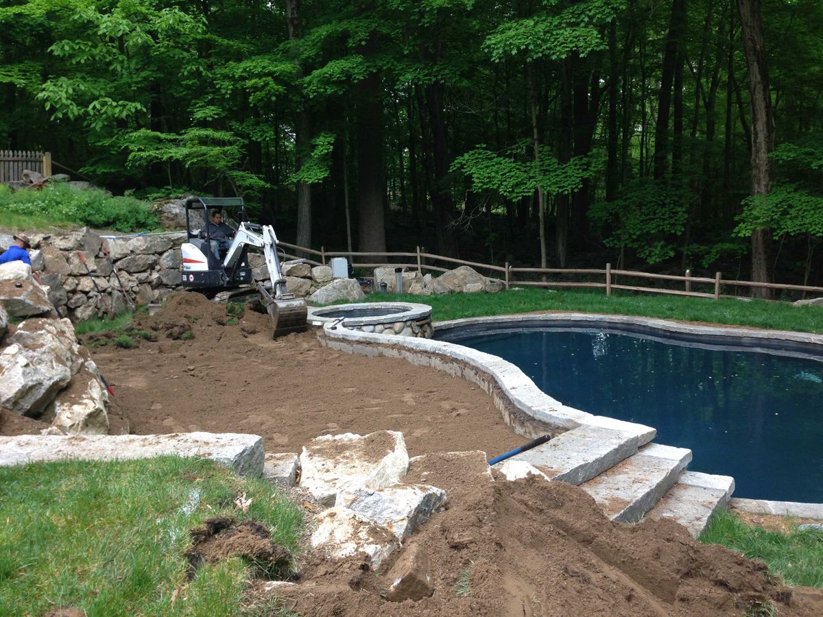 Photo of pool being constructed